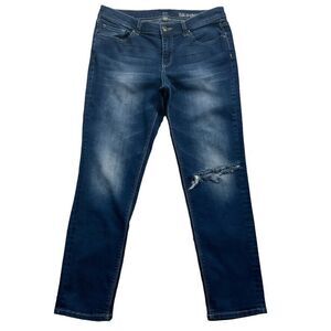 New York & Co Womens Jeans size 8 Dark Wash Denim Skinny Ankle x27" Stretch Crop